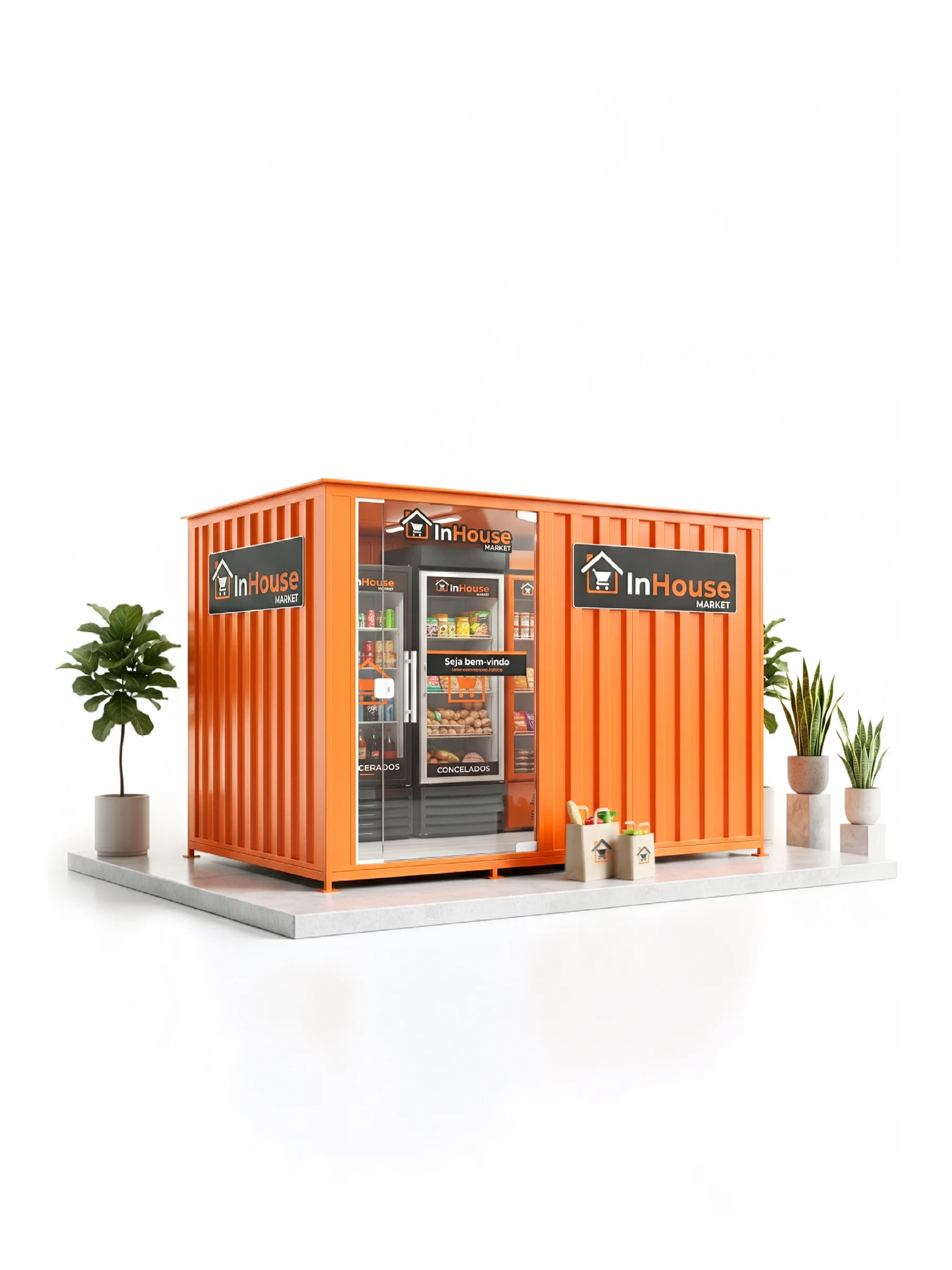 Container Mini Mercado 3,00 × 1,50 — container comercial em aço galvanizado